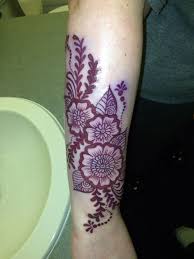 Ink Color Henna Inspired Tattoos Purple Tattoos Henna Tattoo Hand
