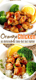 This Orange Chicken Recipe Is A Lighter Version Of The Traditional Take Out Favorite Tender C Orange Chicken Recipe Healthy Orange Chicken Easy Orange Chicken