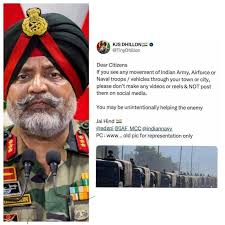 Please don't make any videos/ reels or any post regarding the movement of  Indian Army or mockdrill updates.. Please understand this!