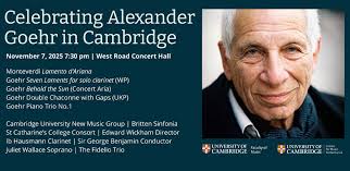 Concert and symposium to celebrate the life of Professor Alexander Goehr