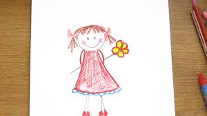 Diy Drawing A Cute Girl With Flower Easy Drawings For Kids Youtube See more ideas about cute drawings, drawings, easy drawings. diy drawing a cute girl with flower easy drawings for kids