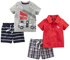 Simple Joys By Carters Baby Boys 4 Piece Playwear Set Red