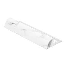 Tile edge trim, 16 feet peel and stick tile trim edging for kitchen and bathroom backsplash, flexible wall schluter quadec pvc square edge tile edging trim (1/2, black (gs)). 12mm Etr128 64 Genesis Plastic Round Edge Tile Trim White Marble Etr Buy Plastic Round Edge Tile Trim Etr Online From Pro Tiler Tools