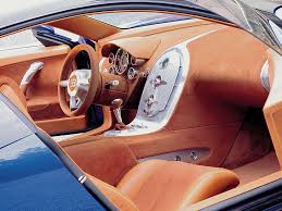 The interior is filled with flowing, organic forms. 18 4 1999 Bugatti Concept E B Interior Supercar Veyron Hd Wallpaper Wallpaperbetter