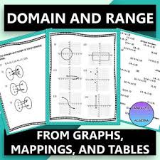 Domain And Range From Graphs Mappings And Tables Scrambled Answers Activity Graphing Set Notation Activities
