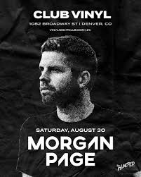Morgan Page Tickets at Club Vinyl in Denver by Club Vinyl
