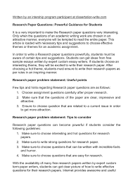 Term papers are one of the most stressful papers that one needs to write during one's studies, as it requires a lot of work within a frame of time, namely a deadline. Calameo Research Paper Questions Powerful Guidance For Students
