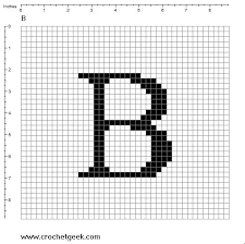 free filet crochet charts and patterns letter b filet crochet