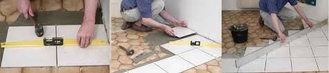 La pose de carrelage mural se commence de part et d'autre d'une axe vertical situé au centre du mur. Comment Poser Un Carrelage De Sol Astuces Et Bricolage