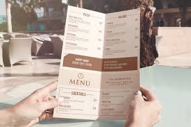 A4 Half Folded Menu Card Mockup In 2020 Menu Cards Menu Mockup Menu