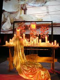 I Love The Rustic Look Of This Communion Table The Draped Fabric Is Lovely Maybe A Fire Risk Paired With Th Church Altar Decorations Pentecost Church Decor