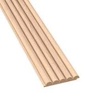 Unfinished Wood Wall Panels, Stain or Paint Grade - Rounded (94" x 5")