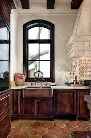 Tile Walls Puffy Terracotta Floor Tiles Copper Farm Sink Tall Window Beautiful Architectural Detail Spanish Style Kitchen Spanish Style Decor Spanish Decor
