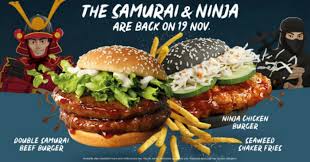 Served with crispy lettuce, ripe tomato and pickles on a toasted kaiser bun. Samurai Beef Burger Ninja Chicken Burger Seaweed Shaker Fries And Coffee Milk Tea Desserts Available At Mcdonald S From 19 Nov 20 Moneydigest Sg