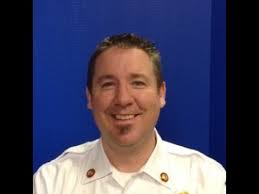 Aaron Collette, Chief of Williston Fire Dept, 8/3/2023 speaks to  Williston-Richmond Rotary