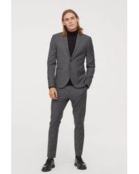 Discover flattering designs with a tailored finish from our collection at m&s. H M Synthetic Super Skinny Fit Suit Pants In Dark Gray Melange Gray For Men Lyst