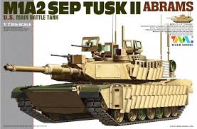 Kolejny z pojazdów militarnych.tym razem czołg z piaskowca. U S Main Battle Tank M1a2 Sep Tusk Ii Abrams Tiger Model 9601