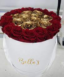 The proms will see rule, britannia! Roses That Last A Year Red And Gold In New York Ny Bella S Flowers New York City