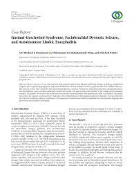 Pdf Gastaut Geschwind Syndrome Faciobrachial Dystonic Seizure And Autoimmune Limbic Encephalitis