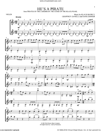 Pirates of the caribean violin book and cd published by hal. Badelt He S A Pirate From Pirates Of The Caribbean The Curse Of The Black Pearl Sheet Music For Two Violins Duets Violin Duets
