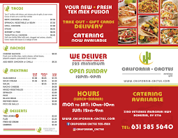 Ziyaretçilerin bütün fotoğraflarını ve tavsiyelerini gör. California Cactus Tex Mex Menu In Bohemia New York Usa