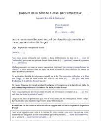 Lettre Rupture Periode D Essai Mise A Jour 2021