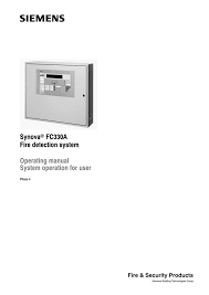 Smoke detector siemens building technologies, inc. Siemens Synova Fc330a System Information Manualzz