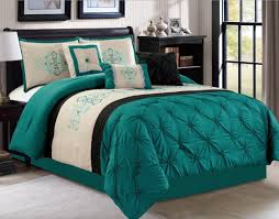 You could found another black and teal king size bedding higher design ideas. Amazon Com Empire Home Pintuck Black Teal 7 Piece Comforter Set Over Sized Pinch Pleated Bedding 20935 Full Size Home Kitchen