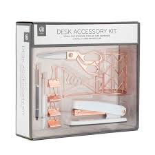 Desk Accessory Organization Kit Rose Gold Sam S Club Rose Gold Room Decor Gold Desk Accessories Gold Room Decor