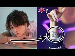 Jungkook Has A Flower Tattoo Is It Related To Bts Youtube Bts Youtube Jungkook Jungkook Fanart