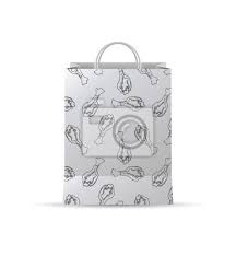 Chf 114,50 (50%) 4 farben. Vektor Design Von Geschenk Tasche Mit Huhnerbein Zeichnen Muster Fototapete Fototapeten Schlegel Knochen Verpacken Myloview De