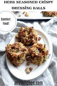 Herb Seasoned Crispy Dressing Balls Recipe Easy Holiday Recipes Stuffing Recipes Quick Easy Meals