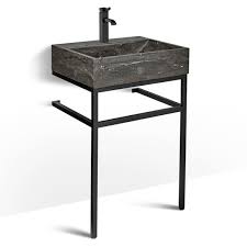 Quality discount bathroom vanities pickering ontario. Vbt 024 Lpg 006 24 Stone And Black Steel Bathroom Vanity Unit Bliss Bath And Kitchen