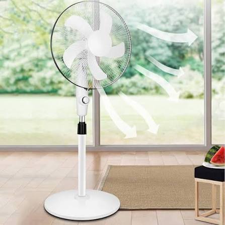 Pedestal Fans Ventilador solar recargable de 16 pulgadas, batería de litio DC12V, ventilador vertical para el hogar, adaptador de CA a CC, ventilador de soporte de 220 V a 12 V : Hogar y Cocina - Amazon.com