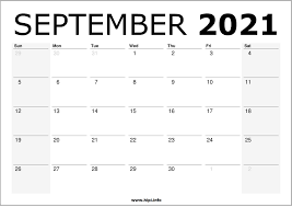 We have listed here online, printable, word, excel, pdf. September 2021 Calendar Printable Monthly Calendar Free Download Hipi Info Calendars Printable Free