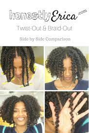 Twist Out Versus Braid Out Video And Post Done On Natural Hair A Side By Side Comparison Of These Two Sty Braid Out Natural Hair Twist Out Natural Hair Styles