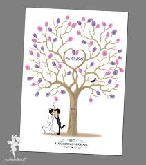 Wedding Tree Gedruckt Auf Papier Oder Leinwand Hochzeitsgeschenke Selbstgemacht Leinwand Fingerabdruck Baum Hochzeit Gastebuch Hochzeit