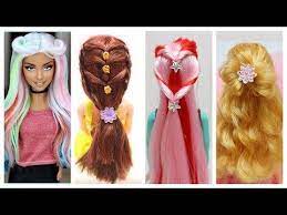 10 amazing barbie hairstyles hairstyles tutorials life hacks for barbie doll. Diy Barbie Hair Transformations Barbie Doll Hairstyles Barbie Hairstyle Tutorial For Kids Youtube Barbie Doll Hairstyles Doll Hair Barbie Hairstyle