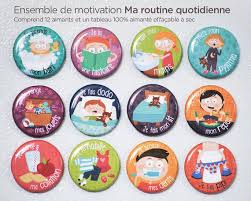 My Daily Routine Motivational Kit Routine Chart For Children Magnets Dry Erase Magnetic Board Minimo Playful Motivation Routine Chart Magnetic Board Daily Routine