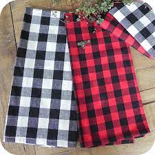 The red/black combination is a 3/4 check. Buffalo Check Kitchen Towels