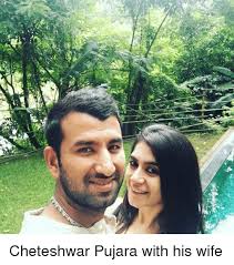 Pujara took to twitter to post pictures of him along. Cheteshwar Pujara With His Wife Meme On Me Me