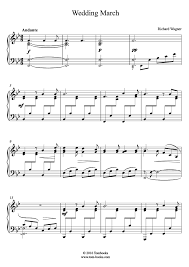 Piano Sheet Music Bridal Chorus Wagner