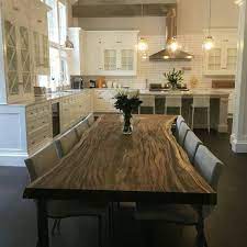 Custom Made Live Edge Single Slab Hand Crafted 8 Foot Dining Table With Choice Of Legs Made To Order Bespoke Furniture Luxe Living In 2021 Slab Dining Tables