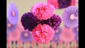 They can be made to match the style and palette of a party in any season, even if that means pink sunflowers in january. How To Make Tissue Paper Flowers Easy Decorations For Baby Shower Party Decorations Craftastic Youtube