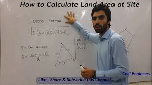 how to calculate land area at site