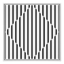 Black And White Optical Illusion Square Optical Illusion Diamond Lines Black White Square Poster Zazzle Ca Optical Illusions Illusions Black And White