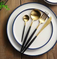 16 24 32pc Lux Gold Flatware Set 6 Colors Dinnerware Tableware Tableware Cutlery Set