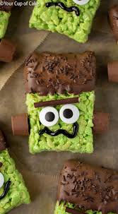 I Love Making These Spooky Frankenstein Rice Krispie Treats With My Kids For Halloween Halloween Treats Easy Rice Krispies Halloween Desserts