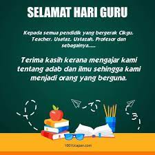 Saya juga nak mengucapkan selamat hari guru pada semuaaaa terutamanya cikgu cikgi teachers sir, ustaz ustazah, pensyarah pensyarah dan para ibu bapa yang telah banyak mendidik, mencurah ilmu. D Miza Catering Selamat Hari Guru Facebook