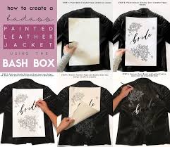 How To Create Your Own Custom Leather Jacket Step By Step Painted Leather Jacket Painting Leather Diy Leather Jacket
